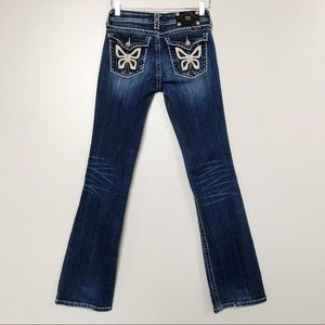 Miss Me JP5019-3 Butterfly Pocket Bootcut Denim 27
